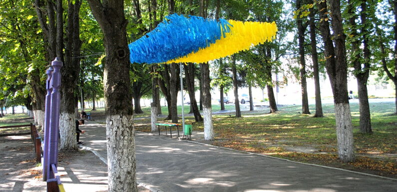 🔴 📸 Синьо-жовті стрічки: в центральному парку Ямполя з’явилась патріотична фотозона